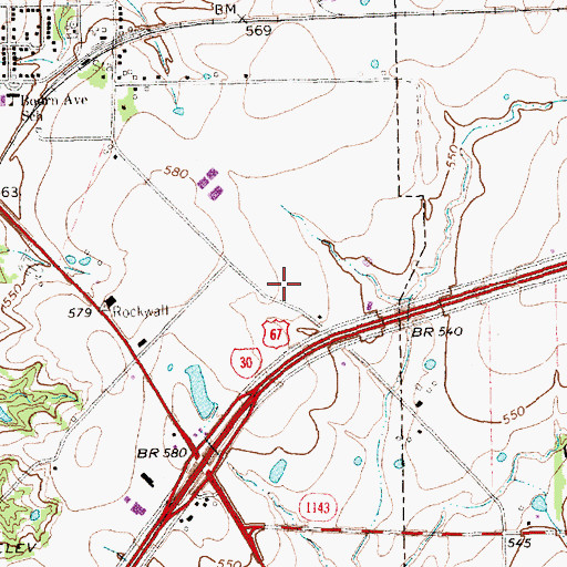 Topographic Map of Herman E Utley Freshman Center Baseball Field, TX