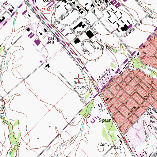 Topographic Map of C E 'Pat' Olsen Field, TX