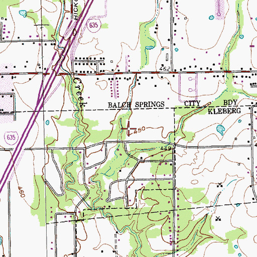Topographic Map of Chiesl Baseball Complex, TX