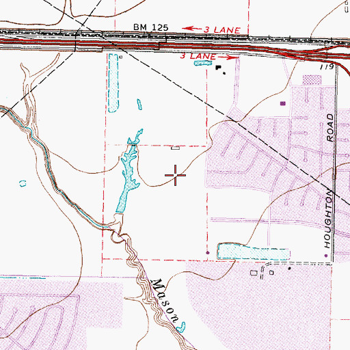 Topographic Map of James E Taylor High School Baseball Field, TX