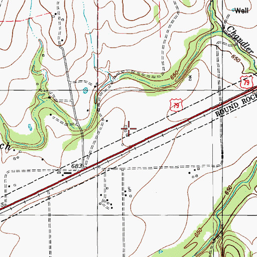 Topographic Map of Dell Diamond, TX