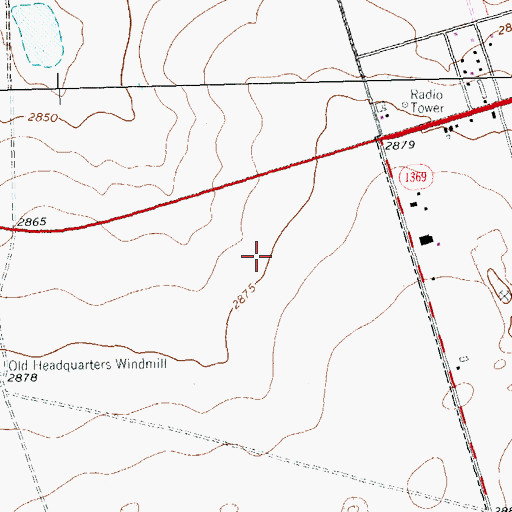 Topographic Map of First American Bank Ballpark, TX