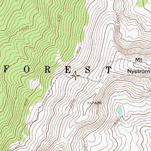 Topographic Map of Saint Louis Trail, CO