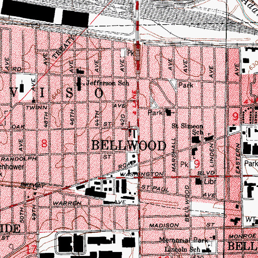 Topographic Map of Saint John the Baptist Serbian Eastern Orthodox Church, IL