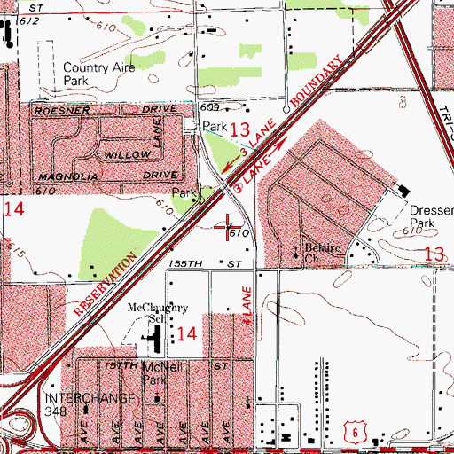 Topographic Map of Christ Bible Center, IL