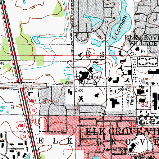Topographic Map of Brock Medical Plaza, IL