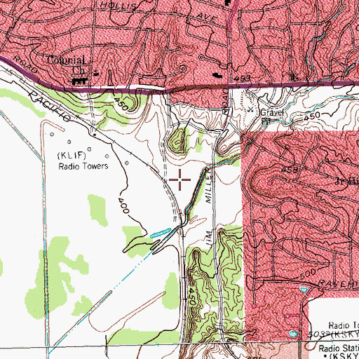 Topographic Map of Gateway Park, TX