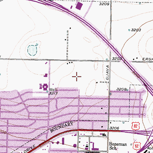 Topographic Map of George C Woods Park, TX