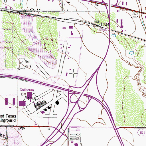 Topographic Map of Grover Nelson Park, TX