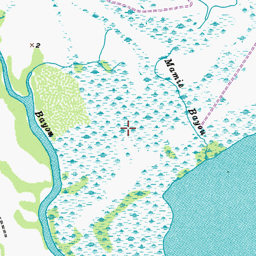 Topographic Map of Guadalupe Delta Wildlife Management Area, TX