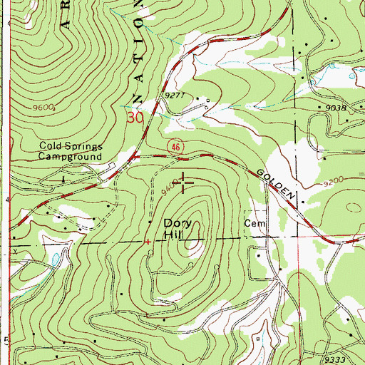 Topographic Map of Cold Springs Campground, CO