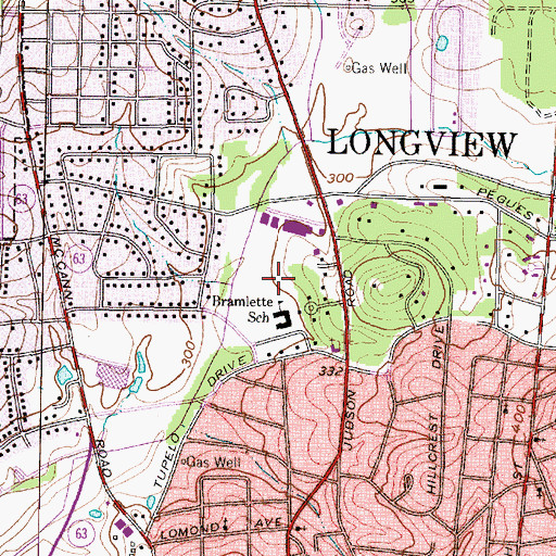 Topographic Map of Guthrie Park, TX