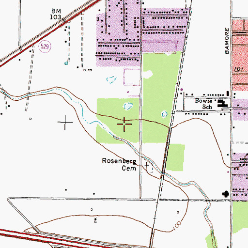Topographic Map of Garcia Memorial Park, TX