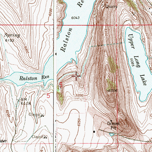 Topographic Map of Long Lake Ditch, CO
