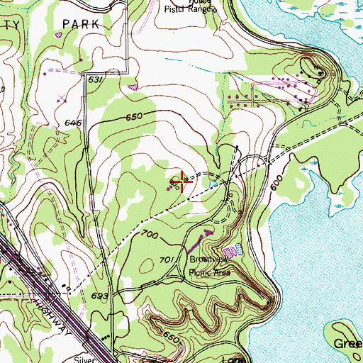 Topographic Map of Fort Worth Refuge, TX