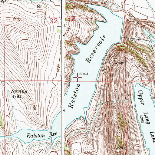 Topographic Map of Ralston Reservoir, CO