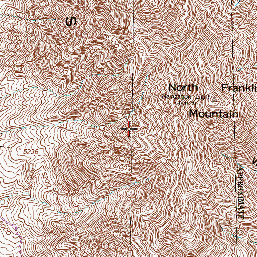 Topographic Map of Franklin Mountains State Natural Area, TX