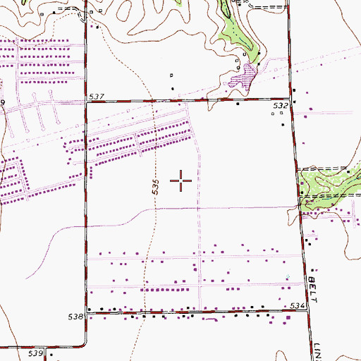 Topographic Map of Freedom Park, TX