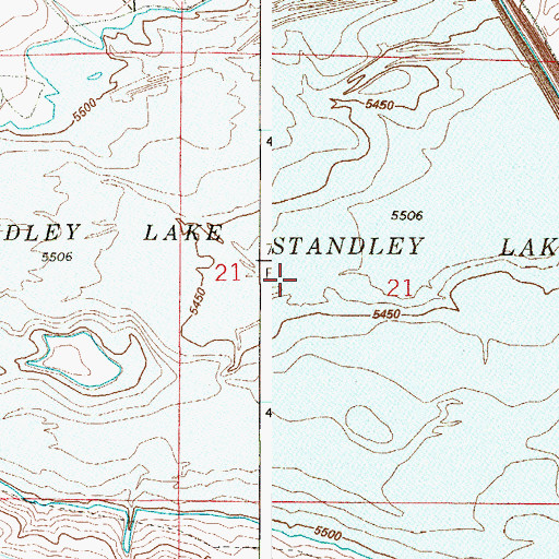 Topographic Map of Standley Lake, CO