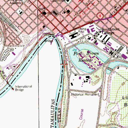 Topographic Map of Friendship Gardens, TX