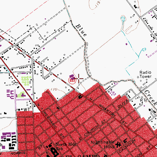 Topographic Map of Friendship Park, TX