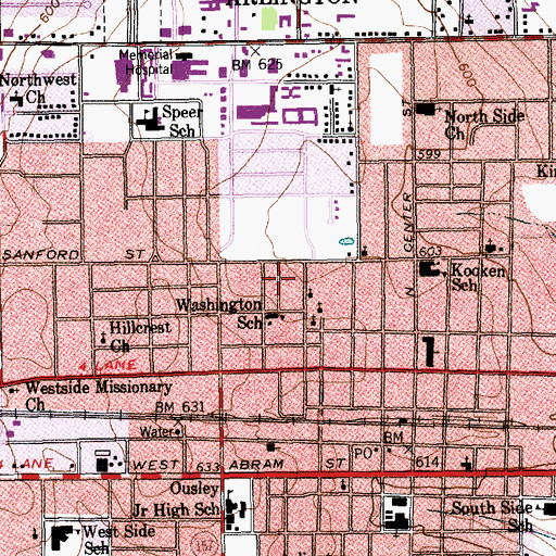 Topographic Map of G Stevens Park, TX