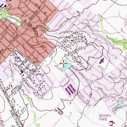Topographic Map of Gabbard Park, TX