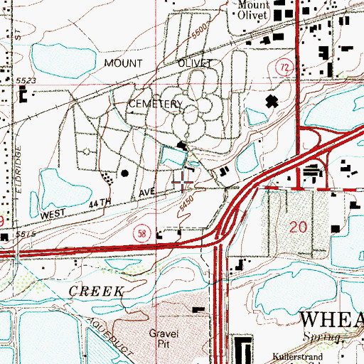 Topographic Map of Reno Ditch, CO