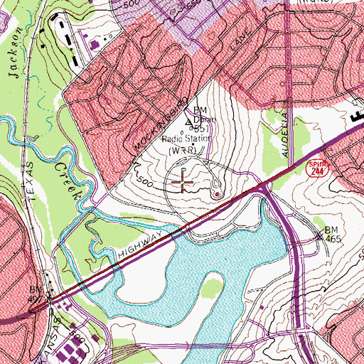 Topographic Map of Flag Pole Hill Park, TX