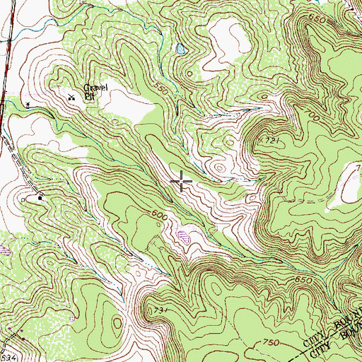 Topographic Map of Escarpment Nature Preserve, TX