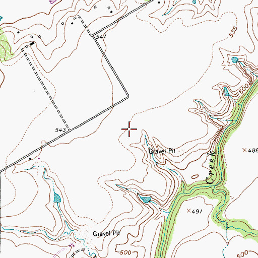 Topographic Map of Estes Park, TX