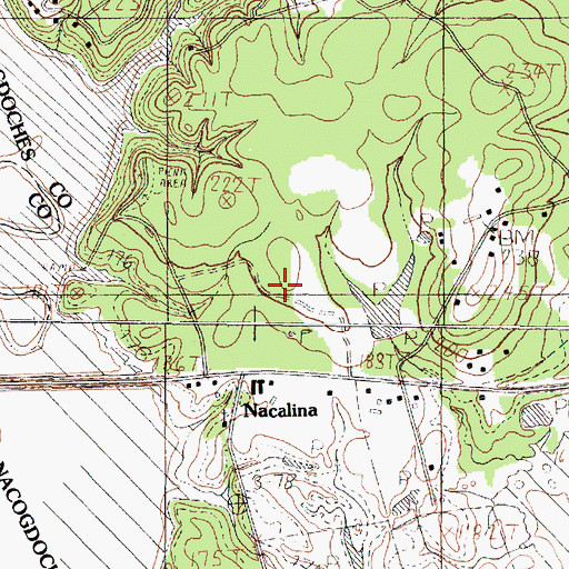 Topographic Map of Etoile Park, TX