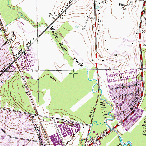 Topographic Map of Fair Oaks Park, TX