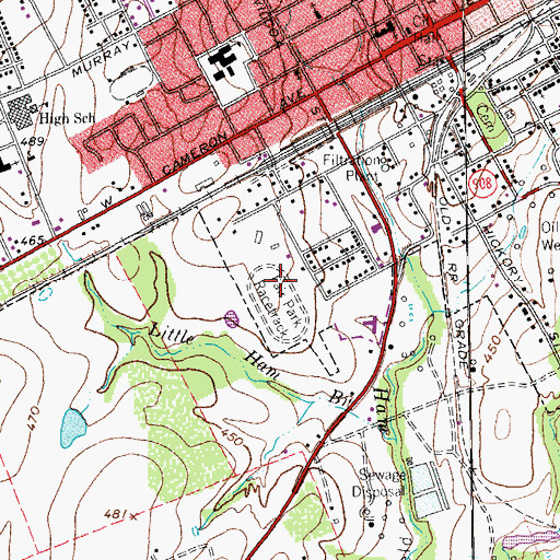 Topographic Map of Fair Park, TX