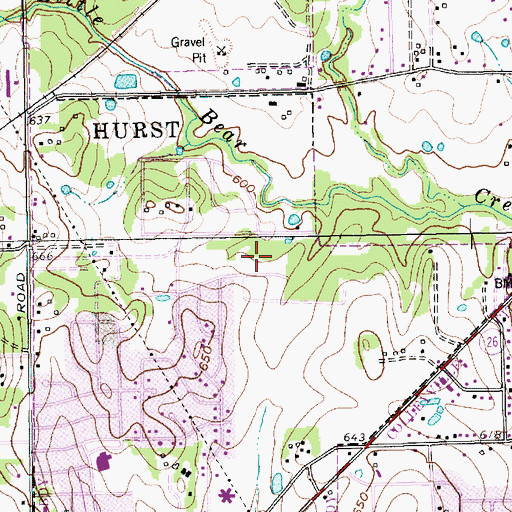 Topographic Map of Echo - Hills Park, TX