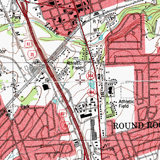 Topographic Map of Egger Park, TX