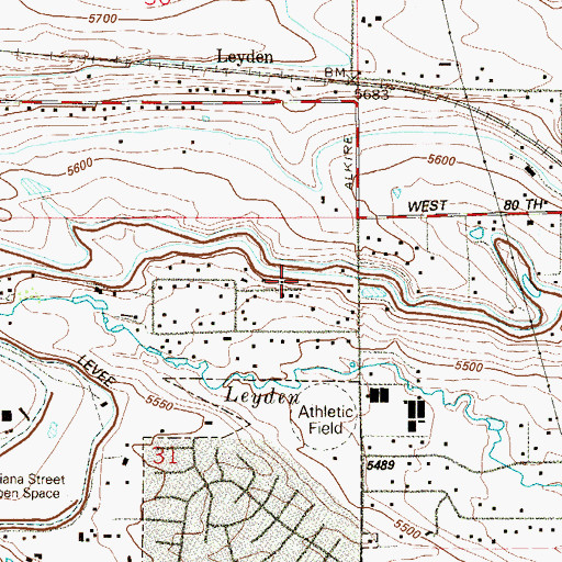 Topographic Map of Croke Canal, CO
