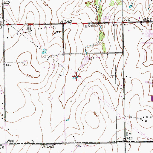 Topographic Map of Elerson Park, TX