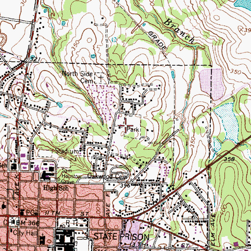 Topographic Map of Emancipation Park, TX