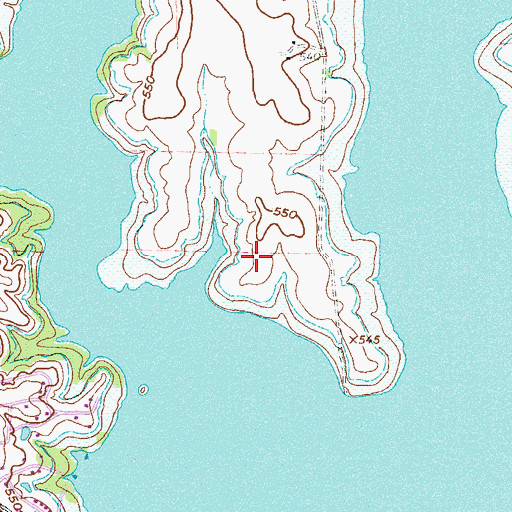 Topographic Map of Doe Branch Park (historical), TX