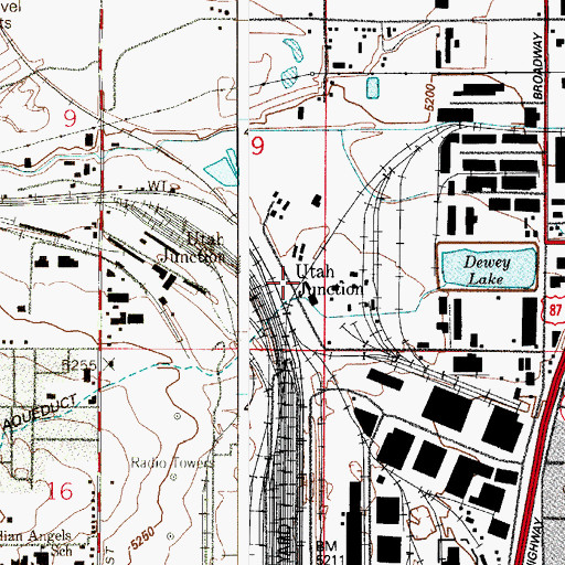 Topographic Map of Utah Junction, CO