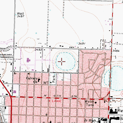 Topographic Map of Donley Park, TX