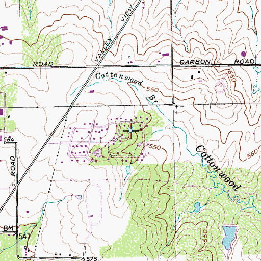 Topographic Map of Dorris Park, TX
