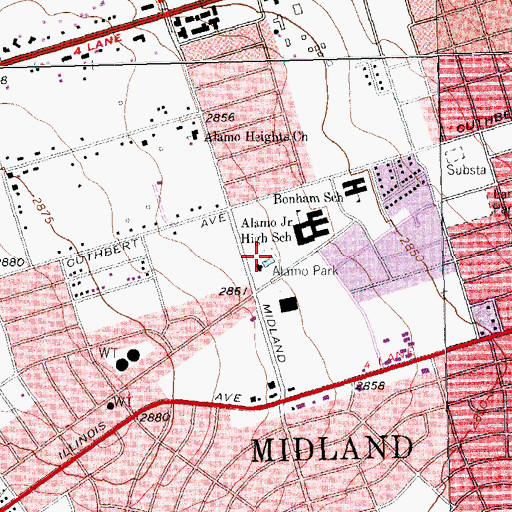 Topographic Map of Doug Russell Park, TX