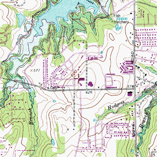 Topographic Map of Dove Park, TX
