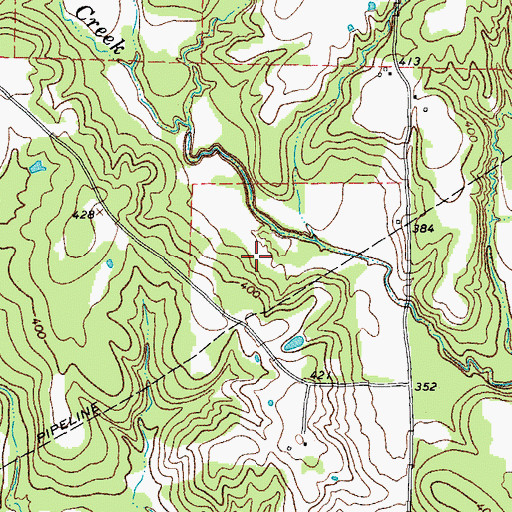 Topographic Map of Cypress Creek Park, TX