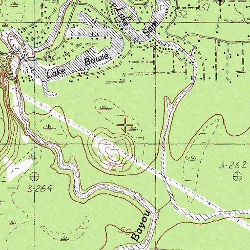 Topographic Map of Davis Hill State Park, TX