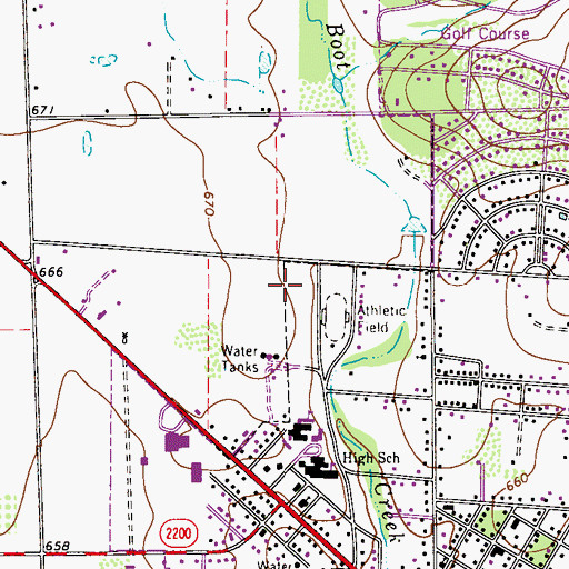 Topographic Map of Devine City Park, TX