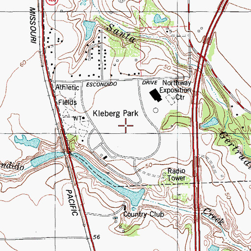 Topographic Map of Dick Kleberg Park, TX