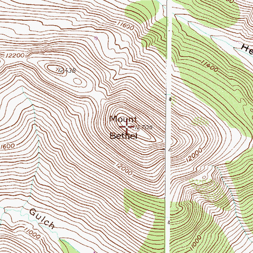Topographic Map of Mount Bethel, CO